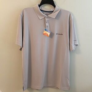 NWT Columbia Men's Light Gray Omni-Shade Polo Shirt
